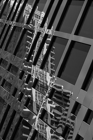 Skyscraper Reflection on Building in Chicago