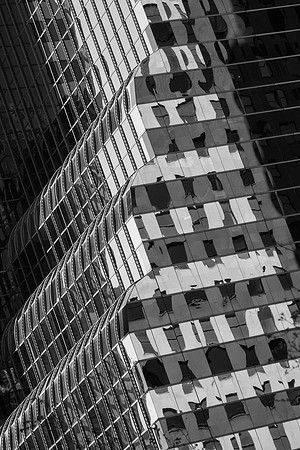 Black and White Abstract of Skyscraper