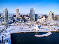 Milwaukee Skyline and Lakefront in Snow_1