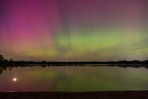 Northern Lights at Ottawa Lake, Wisconsin