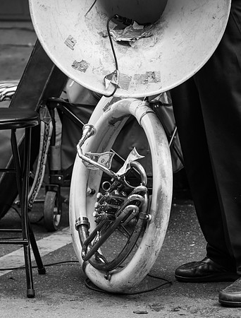 Tuba in Black and White - New Orleans