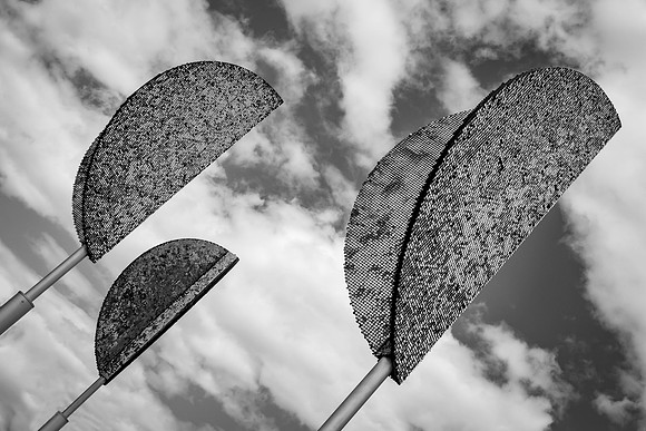 Wind sculpture on the Milwaukee lakefront.